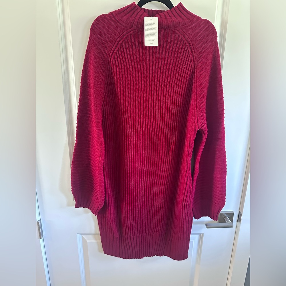 Women's Red Sweater Dress